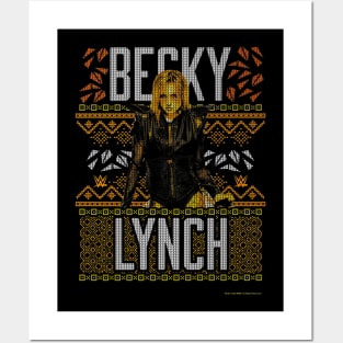 Becky Lynch Christmas Ugly Posters and Art